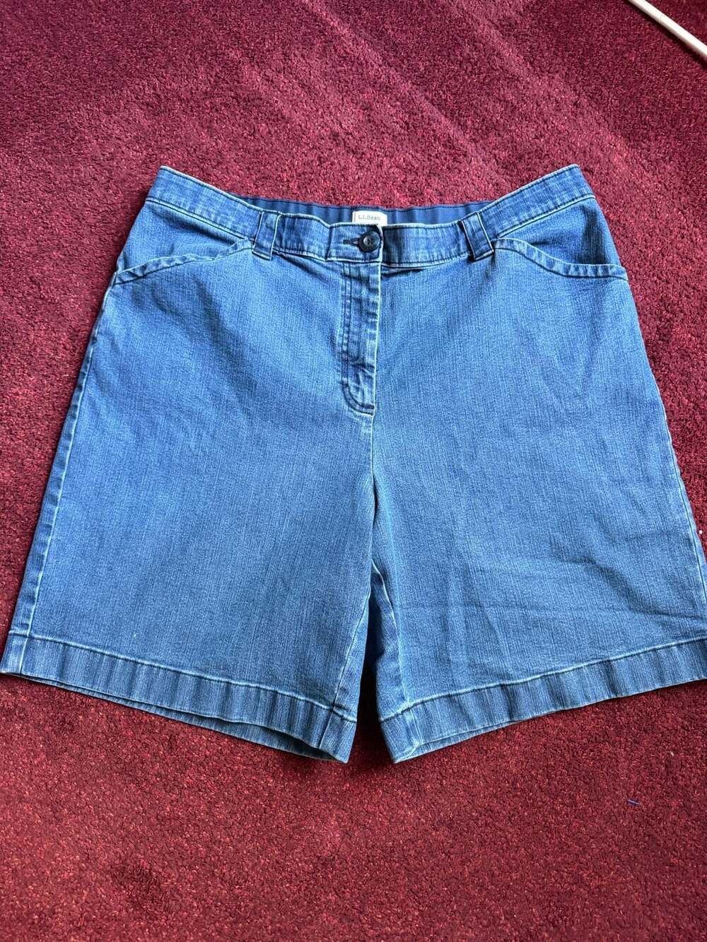 L.L. Bean Classic Fit Denim Shorts Women's Size 18 Blue Jean